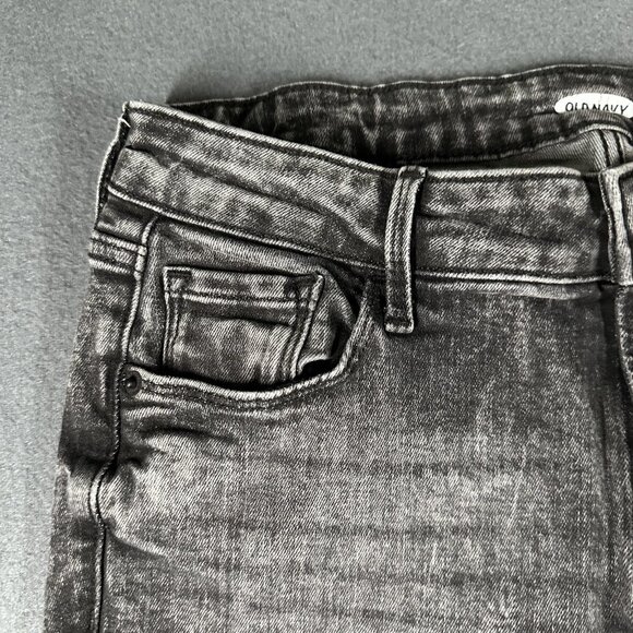 Old Navy Rockstar Super Skinny Jeans Womens 6‎ Black Gray Low Rise Stretch Denim - Picture 4 of 12